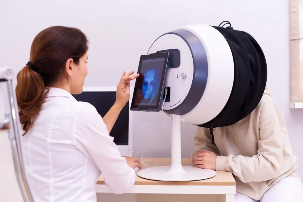 Análisis facial con escáner digital en clínica